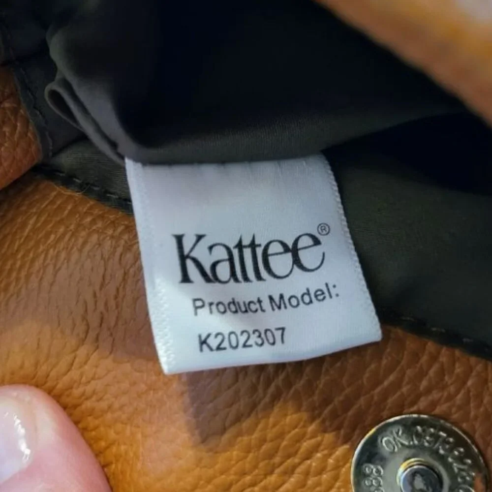 KATTEE Soft Leather Tote Bag Shoulder Bag Brown - Picture 9 of 11